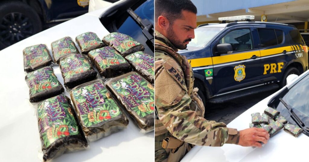 Droga com destino a BC é apreendida em garrafas térmicas na BR-101, em Barra Velha