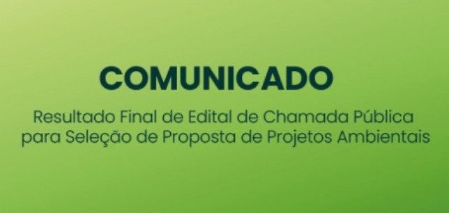 Prefeitura divulga resultado final do Edital 001/2025 de Projetos Ambientais