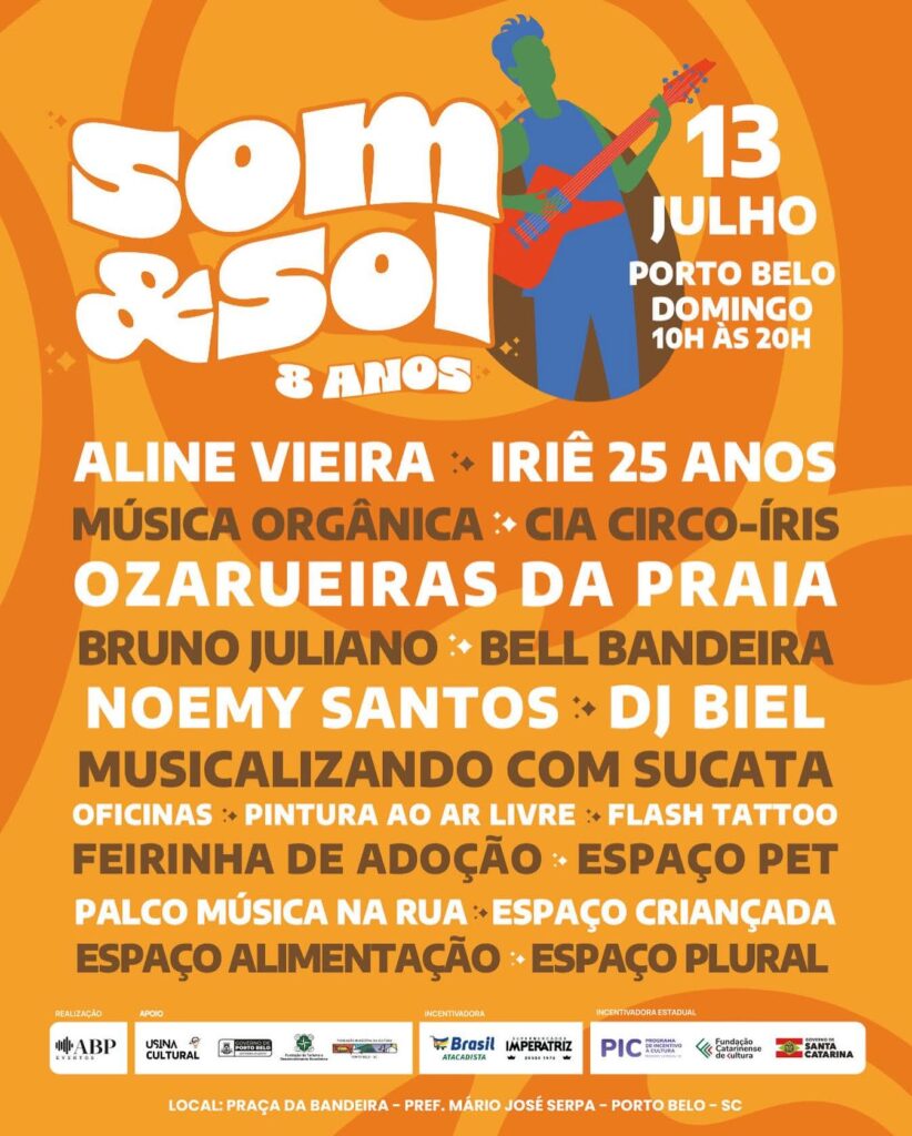 Projeto Som&Sol inicia celebração de oito anos e chega à edição 80 neste domingo em Porto Belo