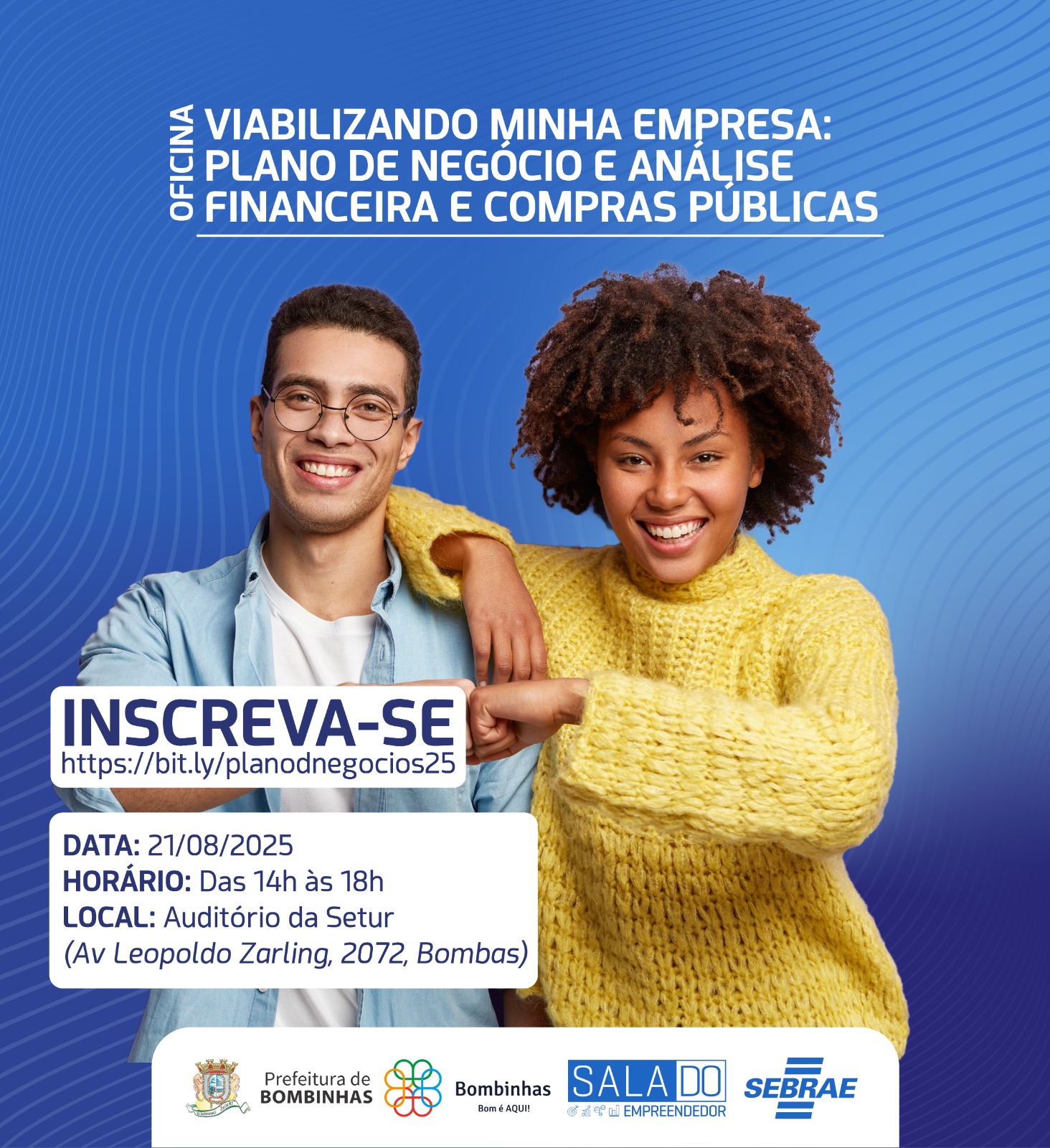 Oficina “Viabilizando Minha Empresa” vai orientar empreendedores sobre plano de negócio, análise financeira e compras públicas