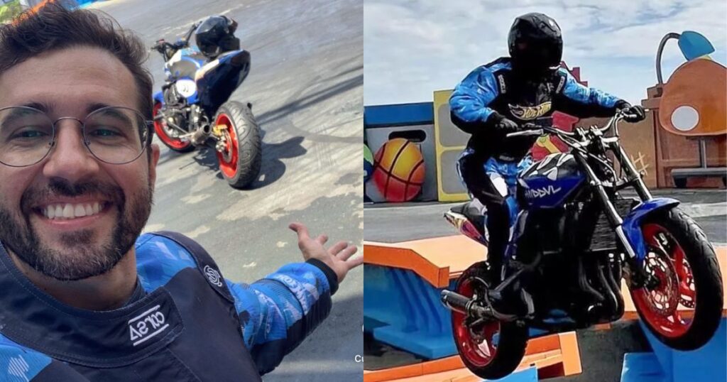 Motociclista morre durante apresentação no parque Beto Carreiro