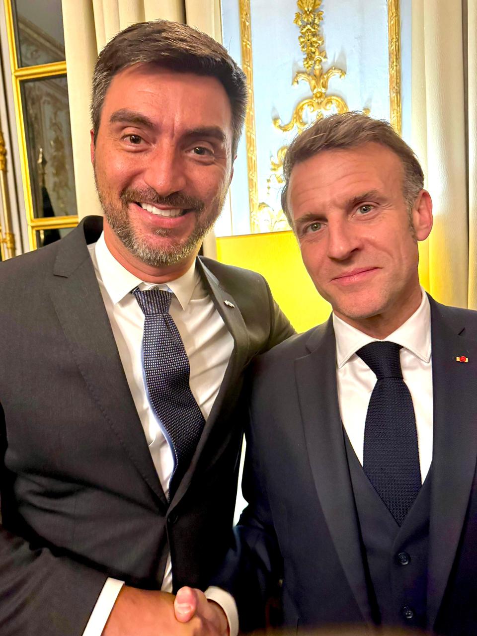 Felippe Prades participa de encontro com Emmanuel Macron em missão empresarial na França