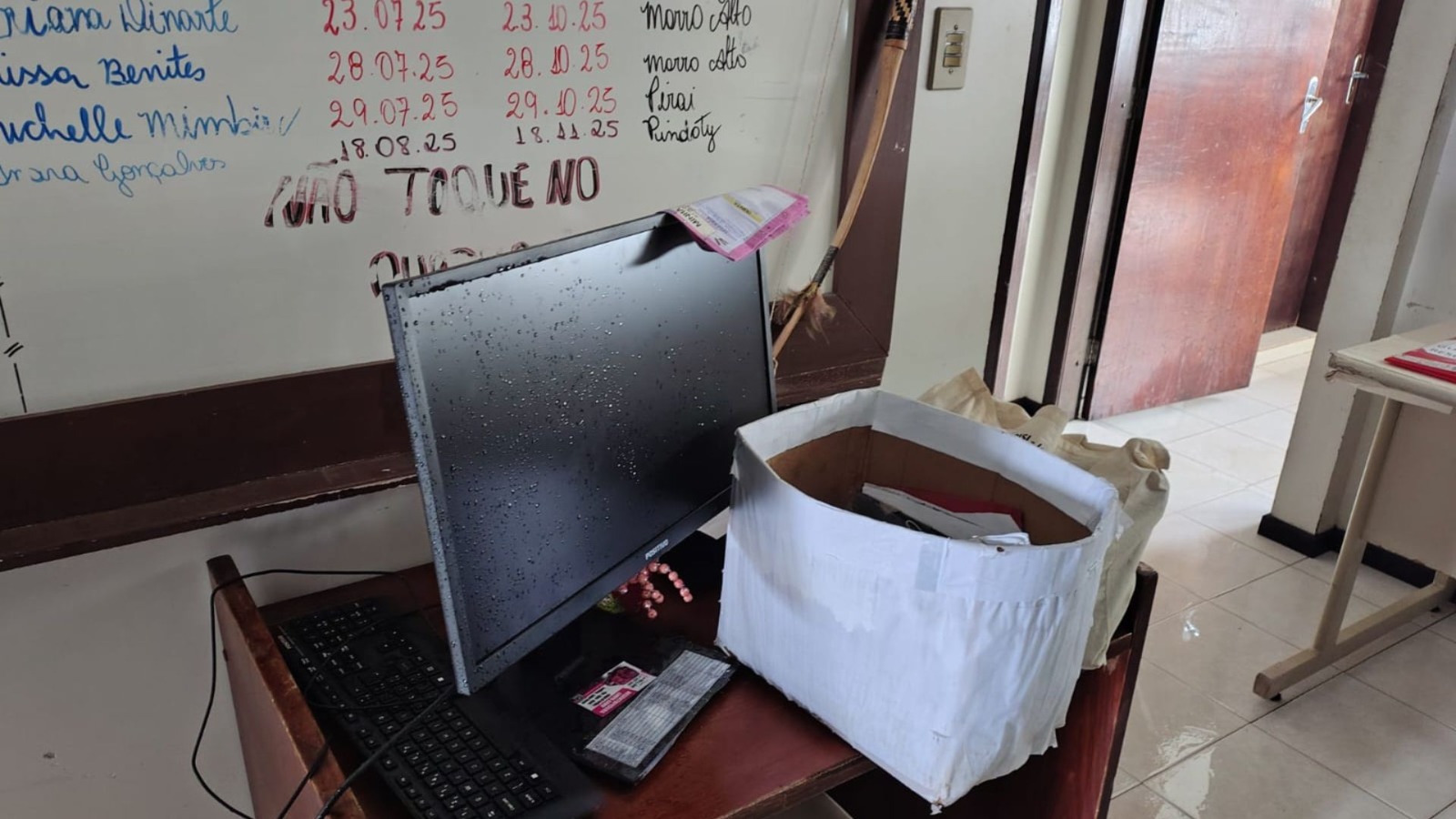 Excesso de chuva prejudica sede do Polo Base da gestão indígena em Araquari