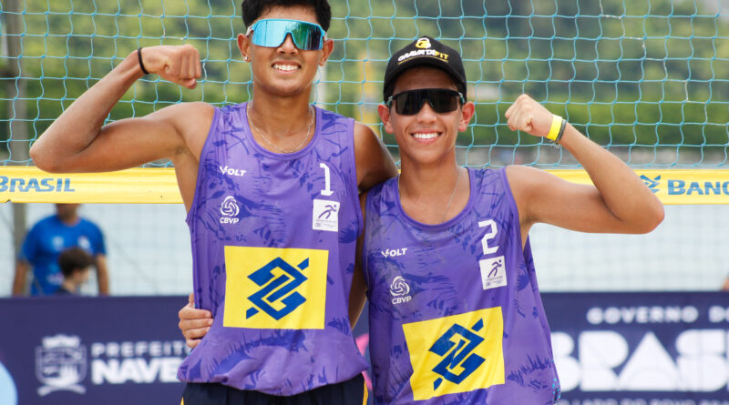 Dupla navegantina estreia com vitória no Brasileiro de Vôlei de Praia Sub 19