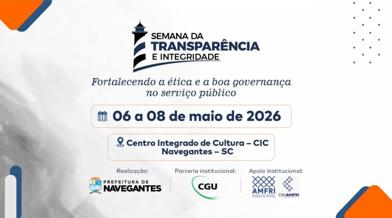 Navegantes promove Semana da Transparência e Integridade com foco em ética e gestão pública