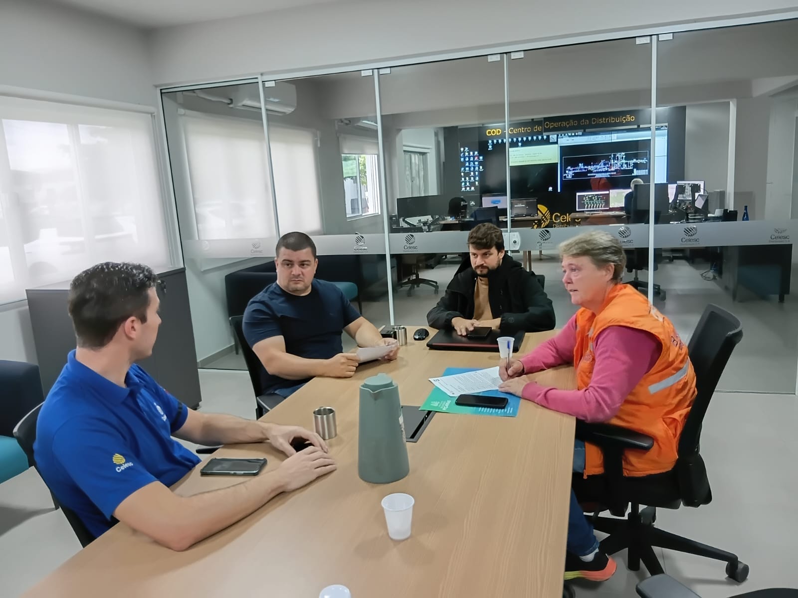 Defesa Civil participa de encontro com a central de operações da CELESC