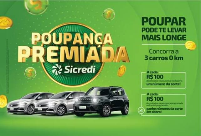 Sicredi Norte SC incentiva o hábito de poupar com sorteio de três carros 0 km
