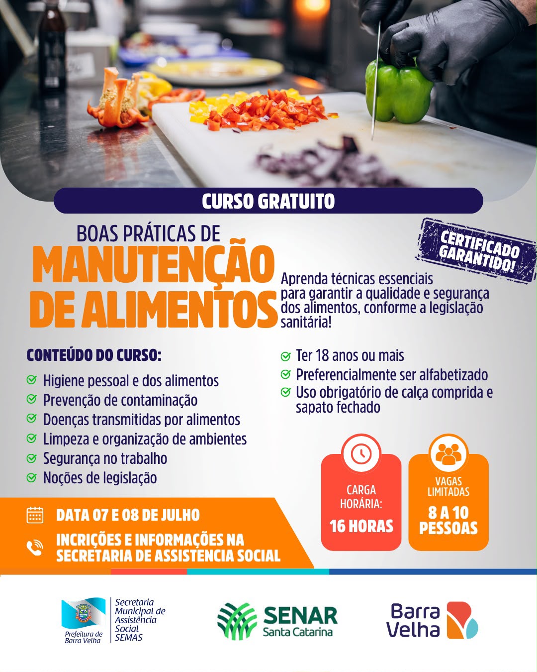 Barra Velha oferece cursos profissionalizantes em Julho
