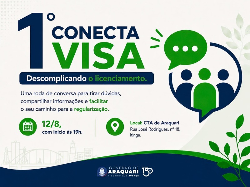 Araquari promove primeira edição do Conecta Visa para orientar empresários sobre licenciamento sanitário