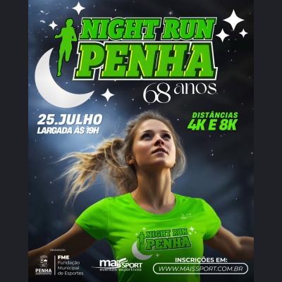 Night Run movimenta Penha com corrida noturna no dia 25 de julho