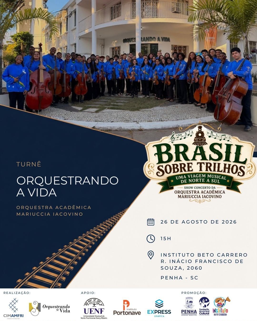 Penha recebe o espetáculo “Brasil Sobre Trilhos”