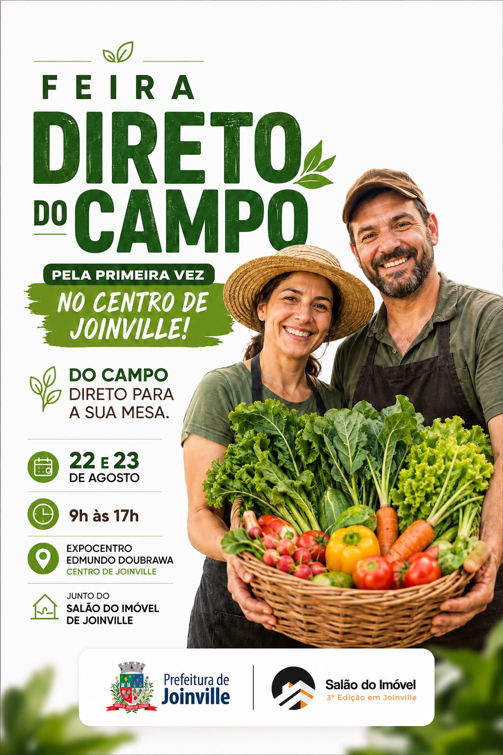 Feira Direto do Campo será realizada pela primeira vez no Centro de Joinville