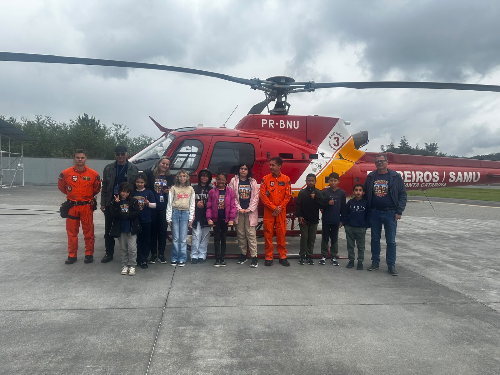 Guardião da cidadania realiza visita educativa ao Batalhão de Operações Aéreas em Blumenau