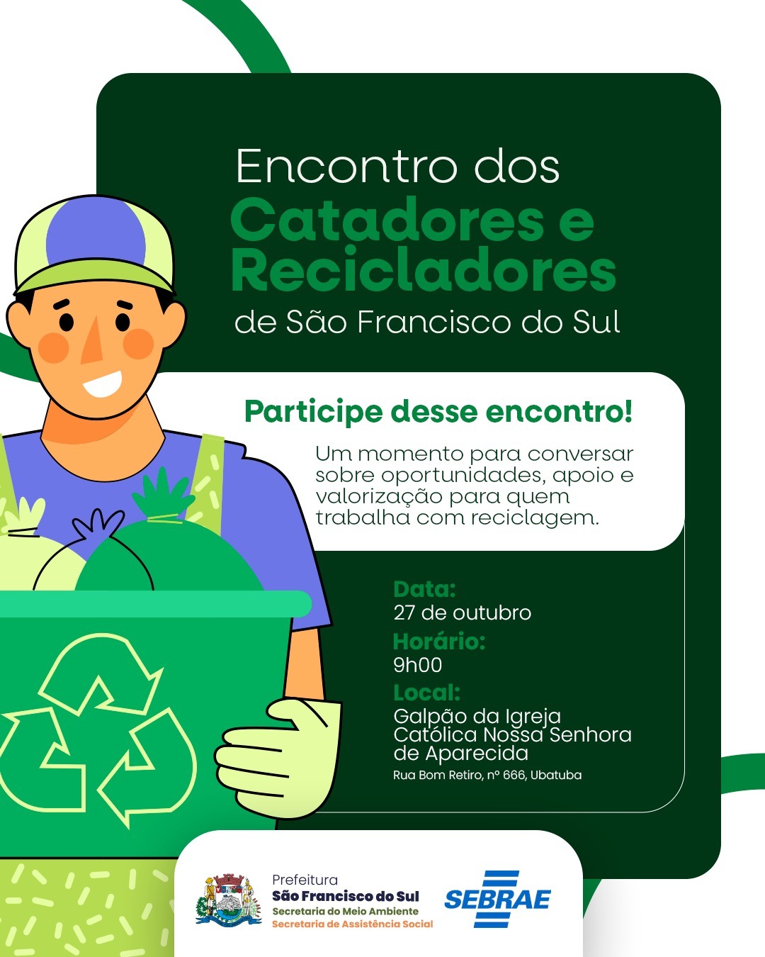 Encontro reúne trabalhadores da reciclagem para discutir apoio e oportunidades